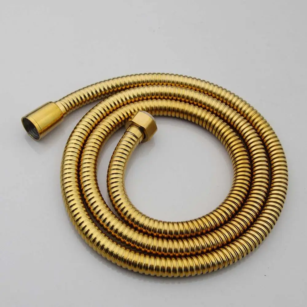 

Luxury Gold Color Brass Shower Head Bathroom Hand Shower Head 1.5m Shower Hose