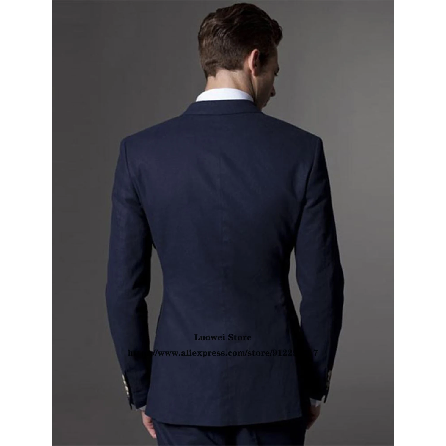 Костюм облегающий мужской из 2 предметов пиджак и брюки деловой блейзер для