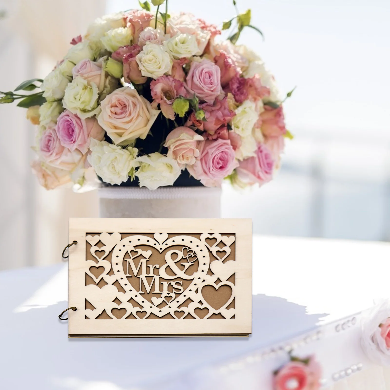 Персонализированная Свадебная Гостевая книга Мистер и миссис с гравировкой в