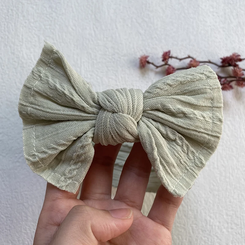 5Pcs/Set Baby Girl Headbands Cable Knit Headband Kids Topknot Hair Bands Elastic Turban Newborn Photo Accessories Head Wrap