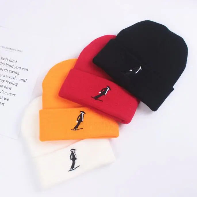 JIAXUN041 новинка сутулящиеся вязаные шапочки шапки в стиле хип хоп для танцовщицы