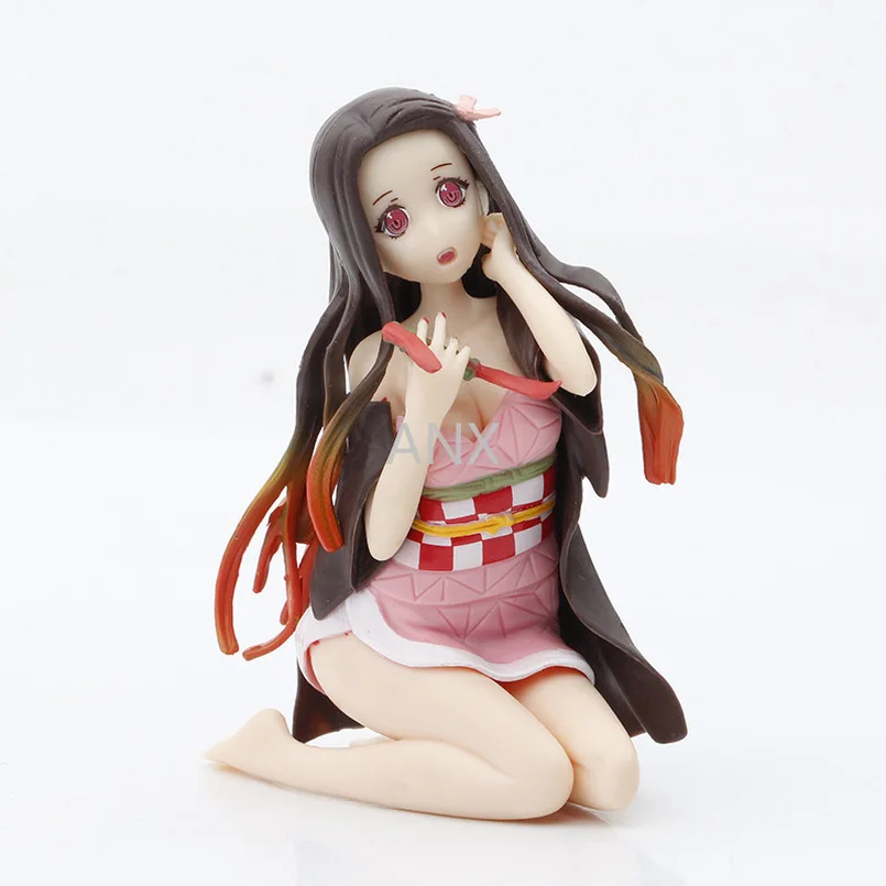 

12cm Anime Demon Slayer Figure Kneeling Sexy Girl Kamado Nezuko Figure Toys Doll PVC Action Figure Collection Nezuko Model Gifts