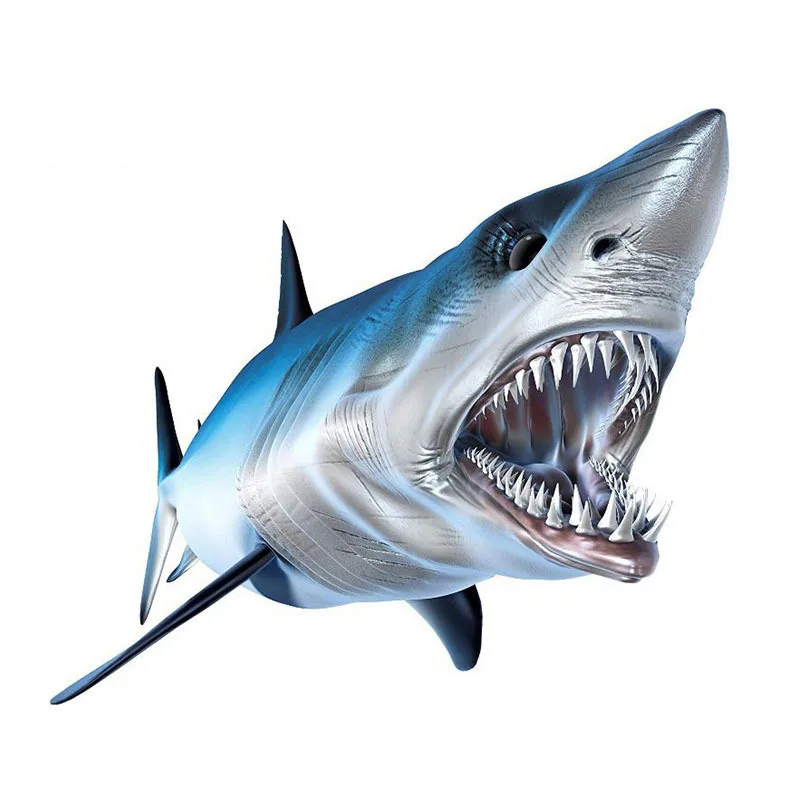 

Hot Sell Personality Shark Car Stickers Vinyl Decals Car Window Accessories Auto Decorative Stickers PVC 13cm X 11cm