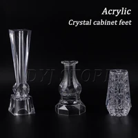 2pcs acrylic crystal furniture legs heavy duty glass tea legs for cabinet feet coffee table legs furniture support legs