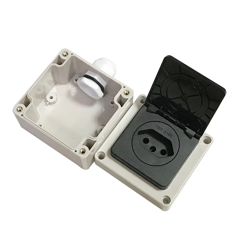 Бразильская уличная водонепроницаемая розетка промышленная с защитой от дождя