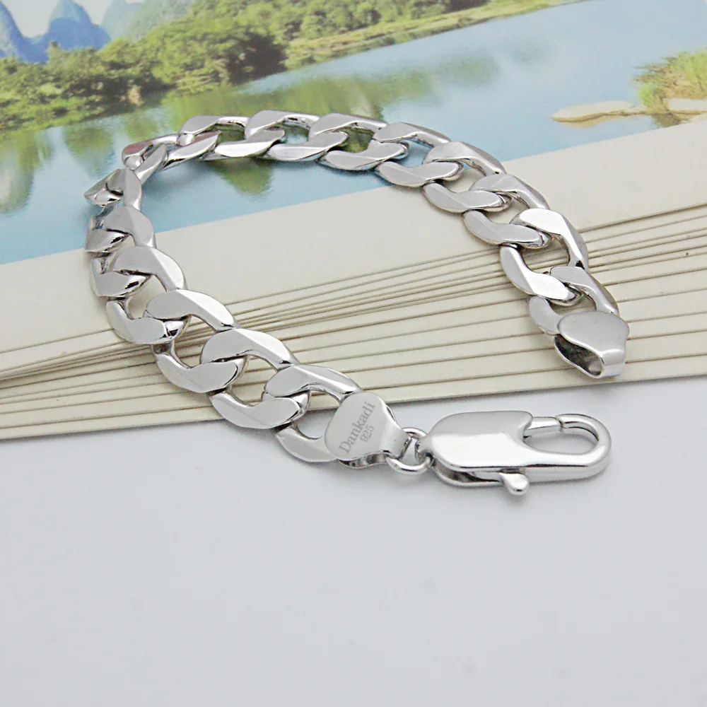 Модные мужские ювелирные изделия популярные браслеты из стерлингового серебра