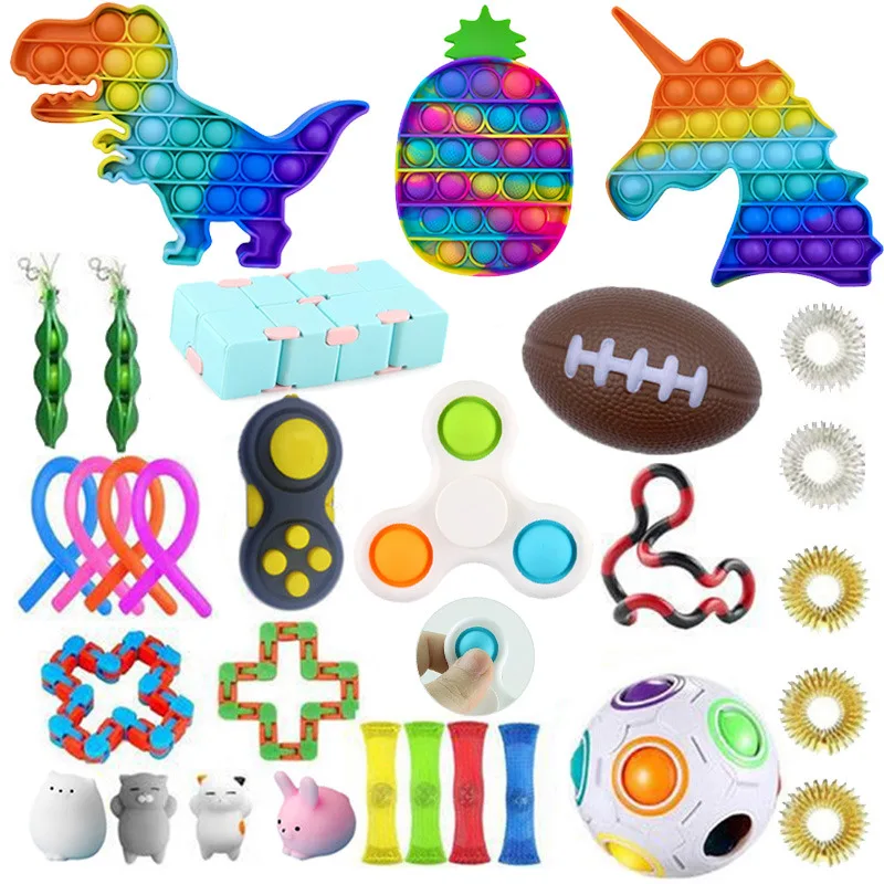 

2021 Fidget Toys Anti Stress Toy Set Strings Marble Relief Gift for Adults Girl Children Sensory Stress Relief Antistress Toys