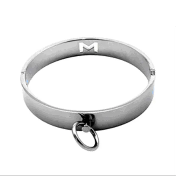 Секс игрушки для пар металлический ошейник из нержавеющей стали связывания с