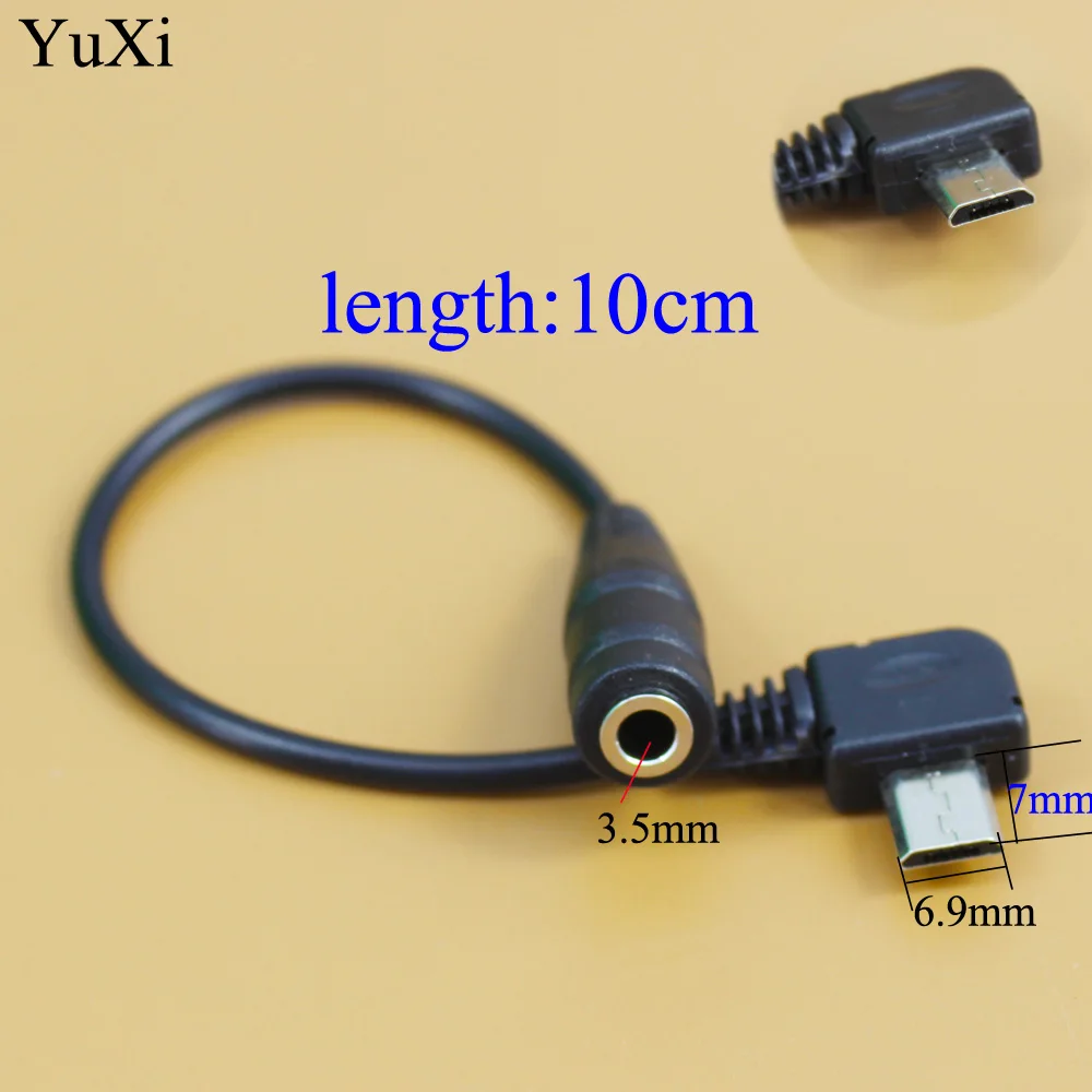 Кабель-переходник YuXi для наушников Micro USB 3 5 мм 10 см |
