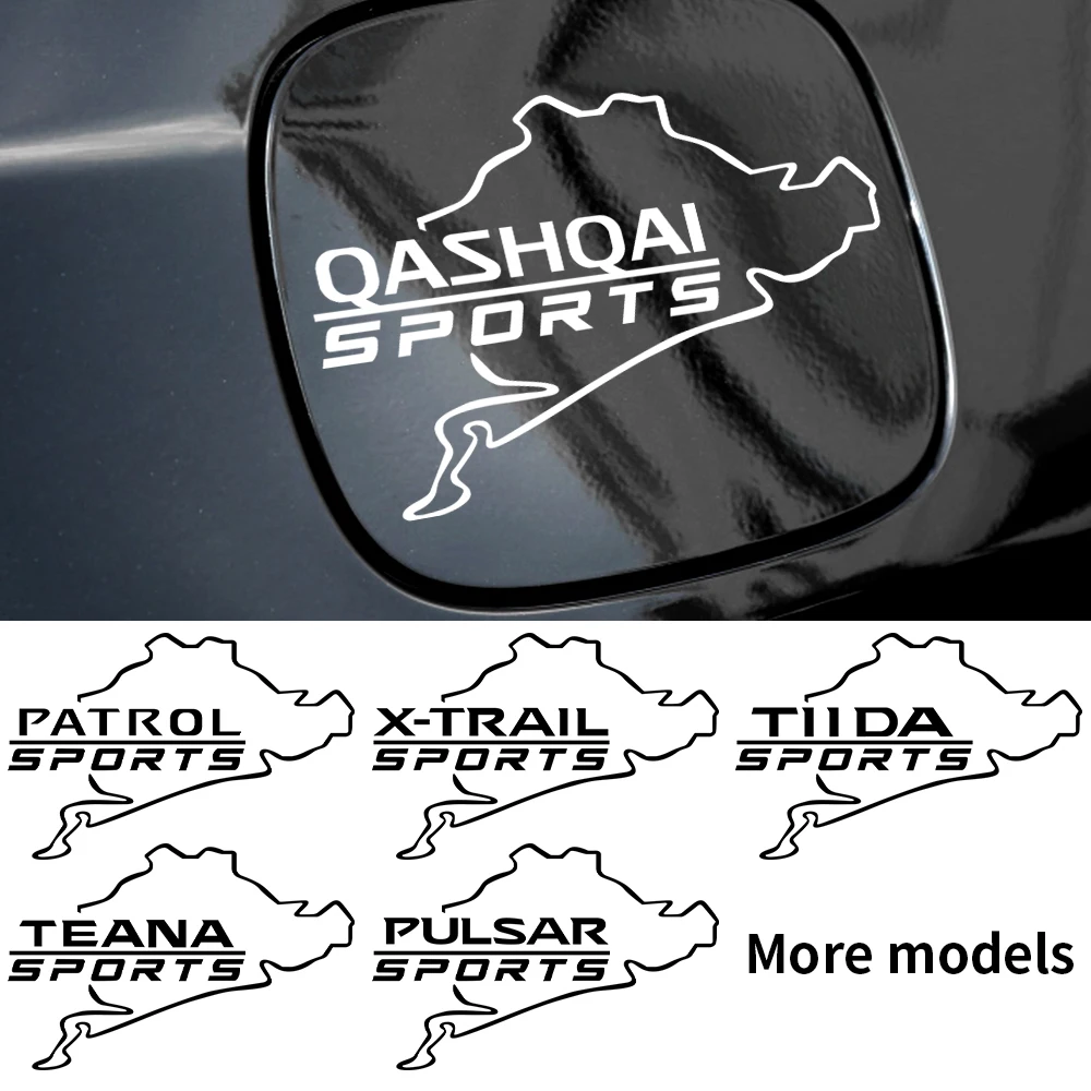 Наклейки крышки топливного бака автомобиля для Nissan Nismo Tiida Teana Juke X trail Qashqai Micra Sentra