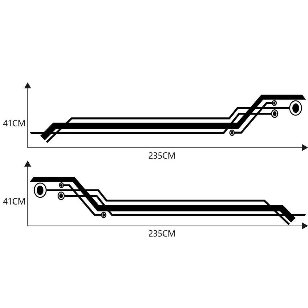 2 шт. наклейки на боковые двери автомобиля 235 см|Наклейки автомобиль| |