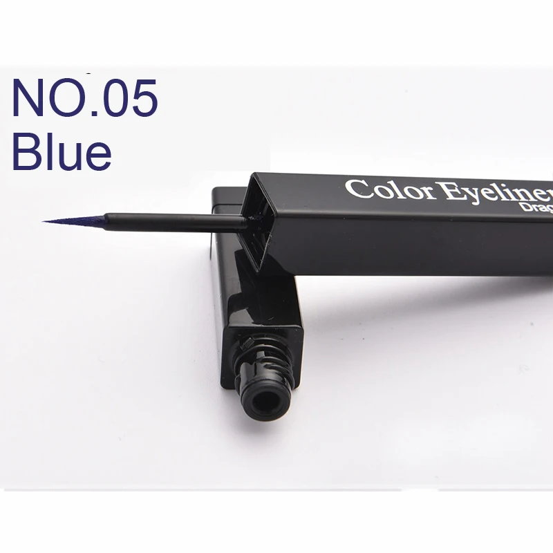 eyeliner-blue ICYCHEER цветная Водостойкая тушь для ресниц быстросохнущая завивка ресниц с эффектом нарощенных ресниц Синий Коричневый Красный Фиолетовый Черный Тушь для ресниц - Цвет: eyeliner-blue