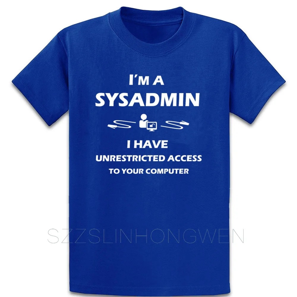 Proud Sysadmin футболка аутентичная весна осень вырез лодочкой хлопок печать