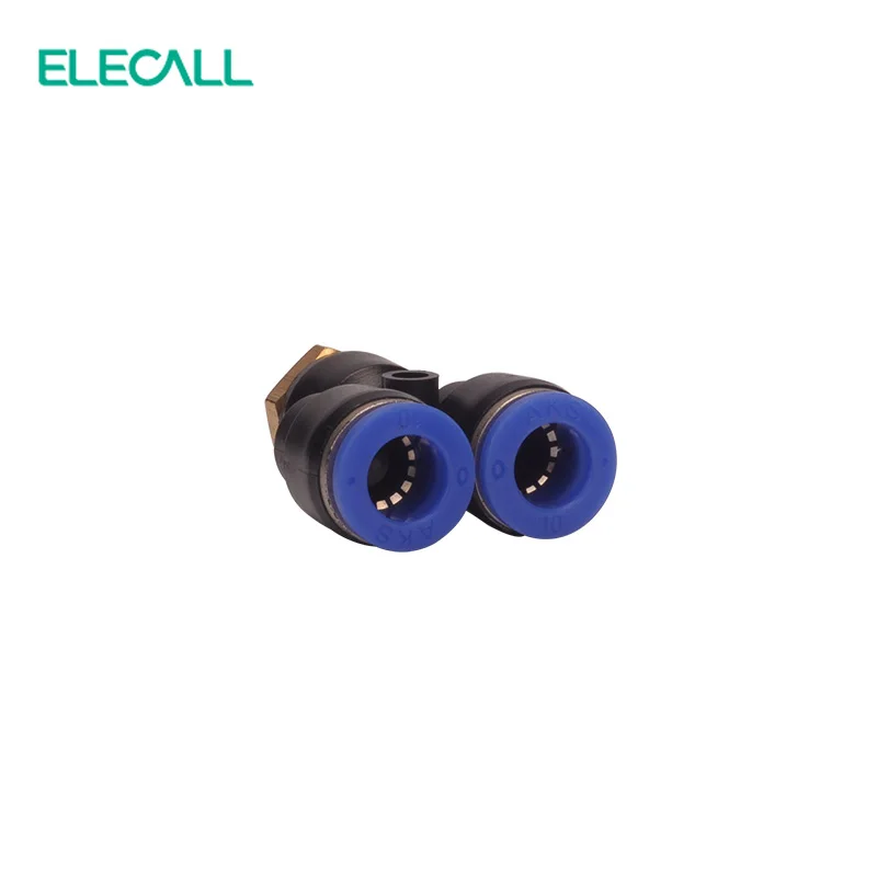 

ELECALL 5 шт. пневматические фитинги Y-типа 3-сторонние нажимные резьбы быстроразъемные воздушные фитинги