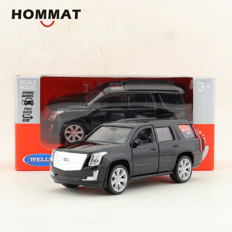 HOMMAT 1:36 2017 Cadillac Escalade Полноразмерная модель внедорожника литая игрушечного