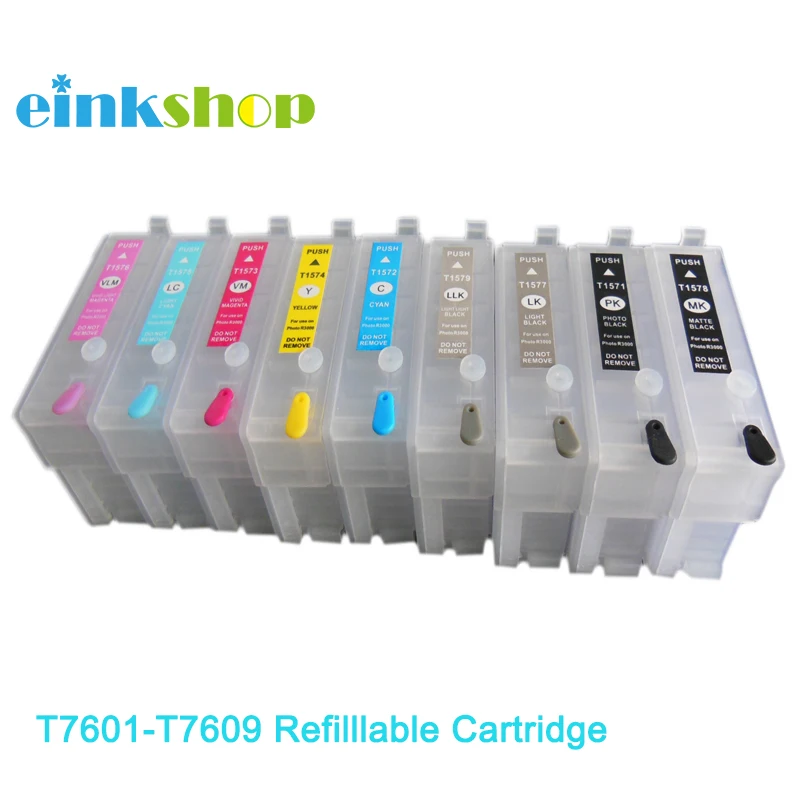 Einkshop T7601 T7602 T7603 T7604 T7605 T7606 T7607 T7608 T7609 пустой перезаряжаемый картридж для Epson P600 surecolor