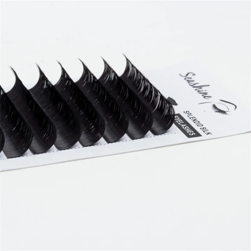 

Seashine Classic L Curl Mink Eyelash Extension 8-15mm Mix Length Individual Eyelashes Matte Black False Lashes Soft Natural