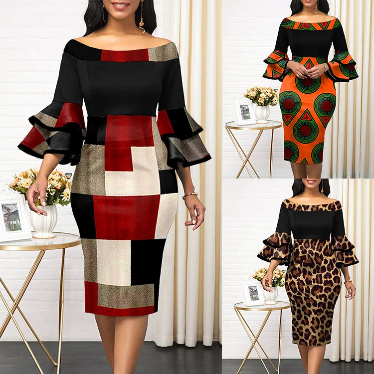 

Spring Autumn Casual Large Size Bodycon Women Dress