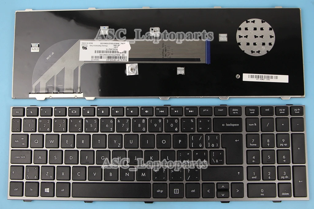

New Czech Slovak Keyboard for HP ProBook 4540 4540S 4545 4545S series 638179-071 Silver Frame Black