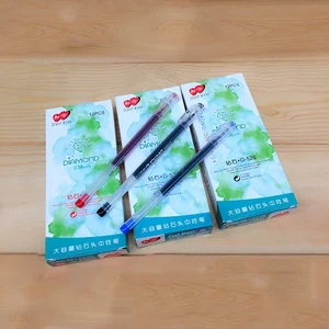 12pcs Lovein Diamond Gel Pen 0.38mm Ink Pens Zhixin Test Good Exam Pen Office Writing Stationery
