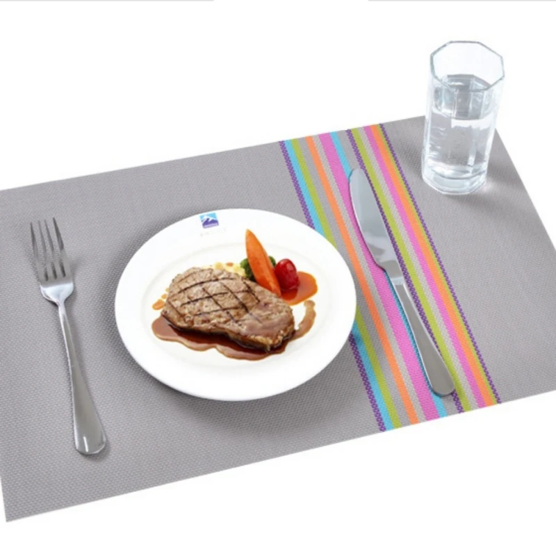 

Norbi Placemat PVC Table Mat Non-Slip Heat Insulation Stain Resistant Table Mats Washable Easy Clean Placemats Modern Fashion