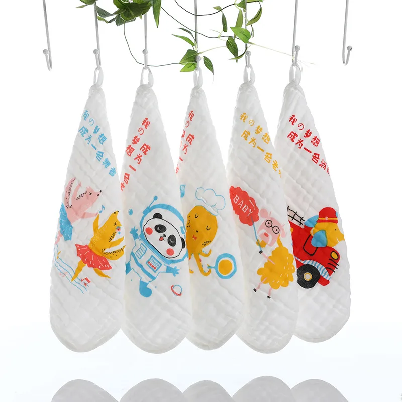 5 шт./лот детское полотенце 6 слоев муслиновый мягкий платок Детские хлопковые