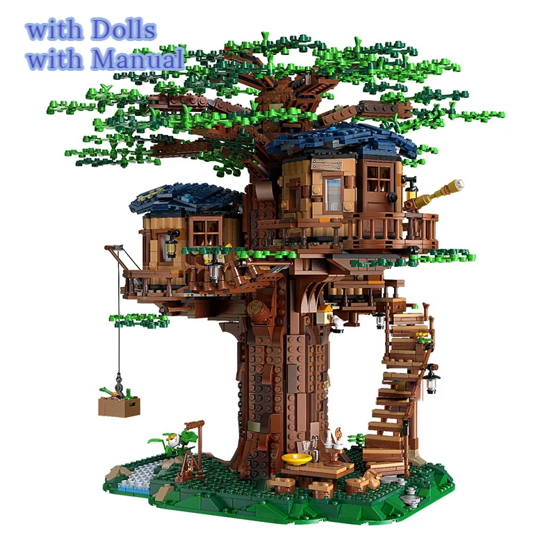 

In Stock 3117pcs New Tree House The Biggest Tree Model Building Blocks Ideas 21318 Bricks DIY Educational Toys Gift for Children