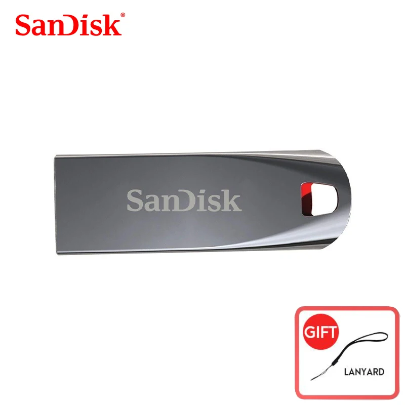 

SanDisk Original CZ71 Pendrive USB 2.0 USB Flash Drive 64GB 32GB 16GB Pen Drive Metal Flash Drive High Quality Storage Device