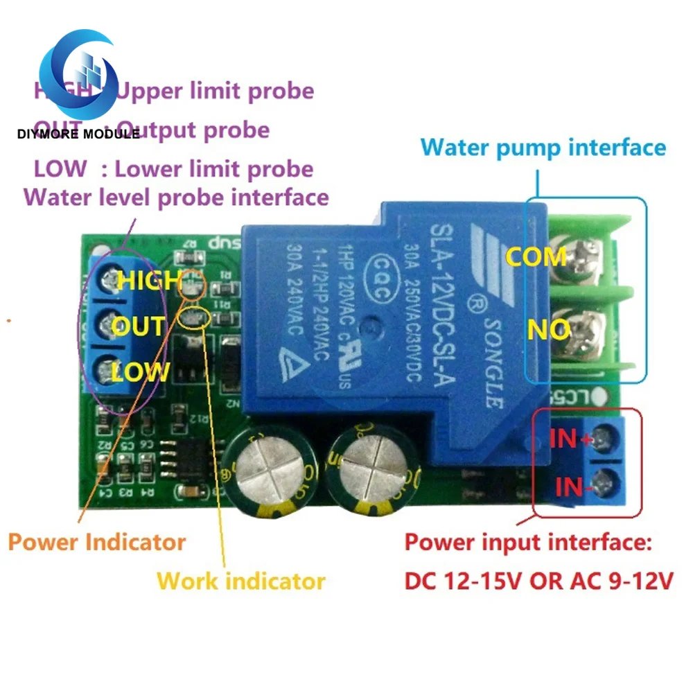 Автоматический регулятор уровня воды 30 А 12 В | Электронные компоненты и