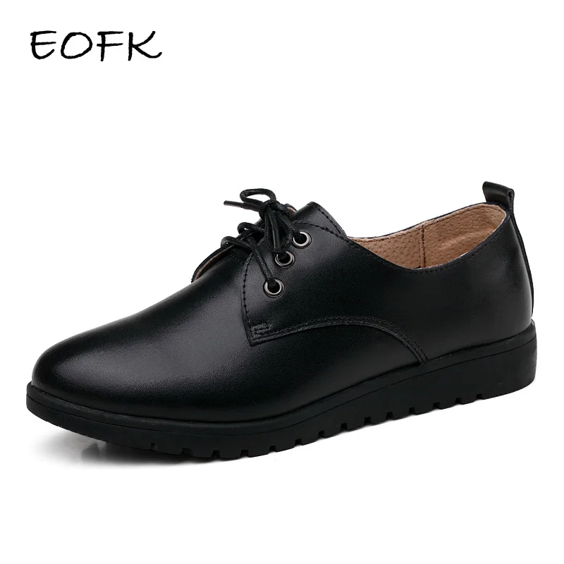 EOFK/Женская обувь из натуральной кожи Новинка Сезон весна осень Повседневная