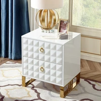 modern bedroom metal luxury nightstand organizer small night stand french white gold bedside table bedroom furniture