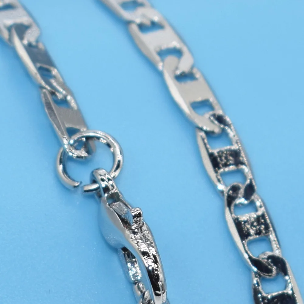 18 дюймов 3 5 мм широкий Нержавеющая сталь Цепочки и ожерелья цепь мужская обувь