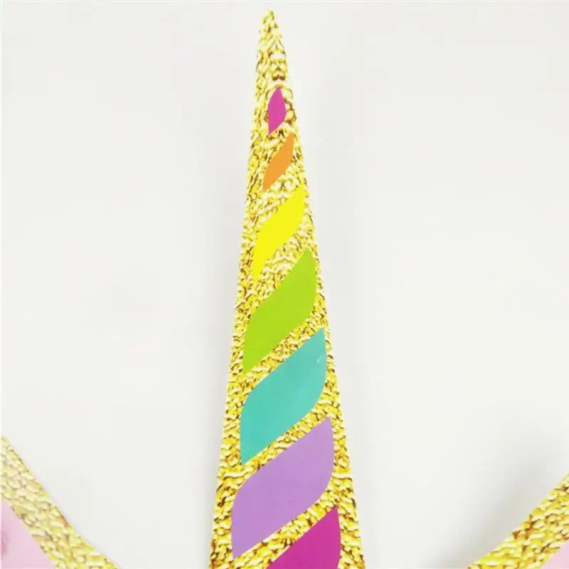 12 шт. вечерние Шапки милый привлекательный Рог единорога с блестками