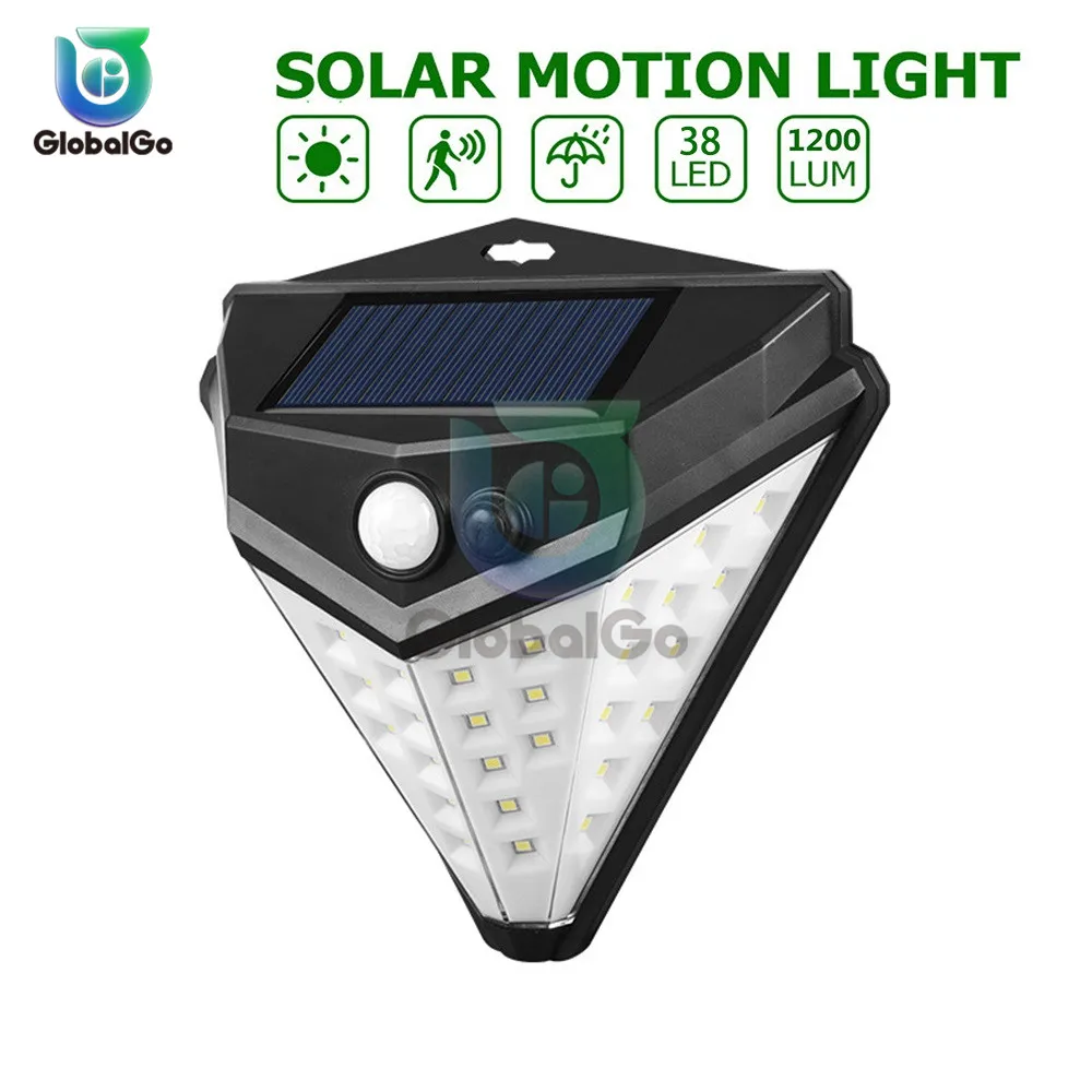 Светодиодный уличный светильник на солнечной батарее 38 светодиодов