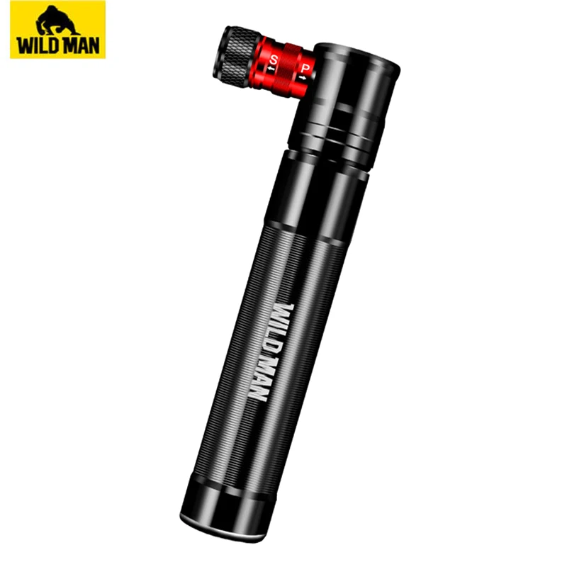 

WILD MAN Bicycle Tire Pump Alloy Hand Air Pump Cycling Tire Inflator Schrader Presta Valve Mini Bike Pump Ball Pump 100 PSI