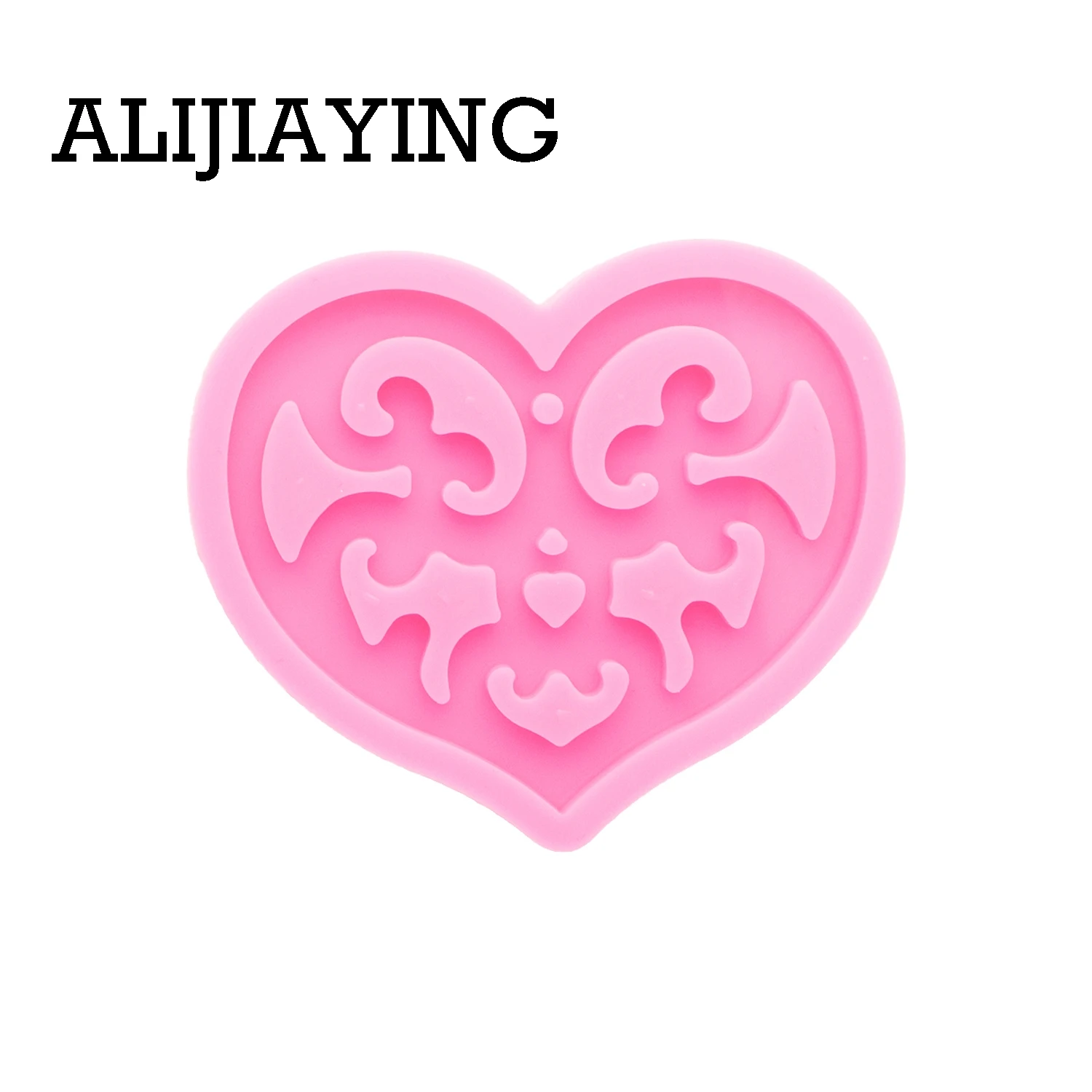 DY0416 Glossy Heart for Skeleton Key Keychain Mould Silicone Resin Mold with horseshoe Epoxy Jewelry Making DIY Crafts | Дом и сад