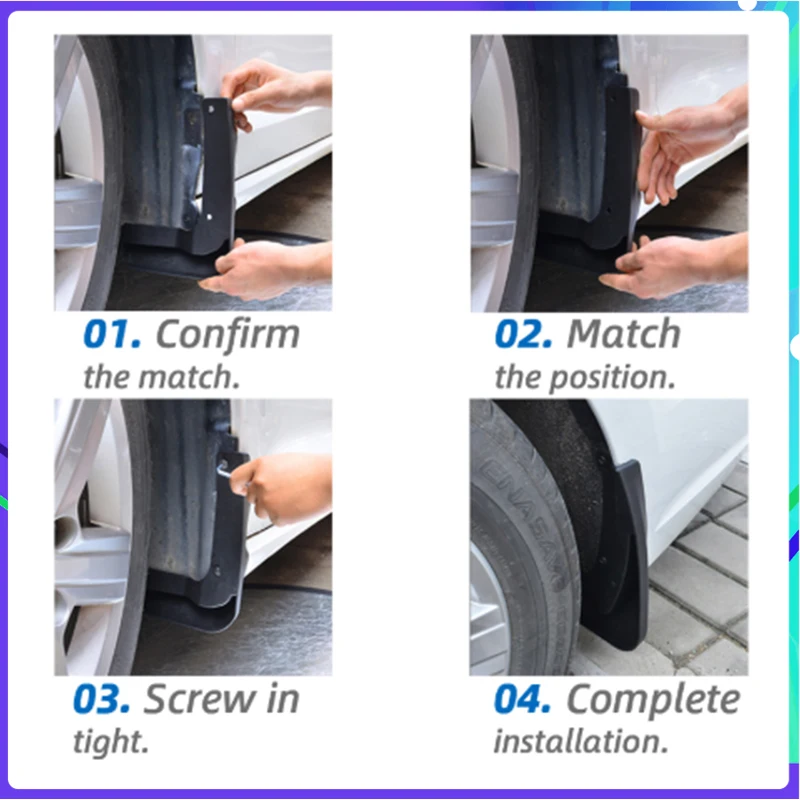 

4 PCS Car Mud Flaps for Volvo V40 2013~2019 2014 2015 2016 2017 2018 Mudguard Splash Guards Fender Mudflaps Auto Accessories