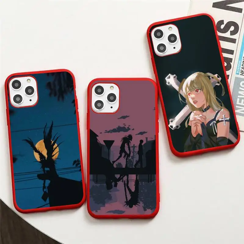 

Death Note Phone Case Candy Color for iPhone 6 6S 7 8 11 12 XS X SE 2020 XR mini pro Plus MAX mobile bags Yagami Light MisaMisa