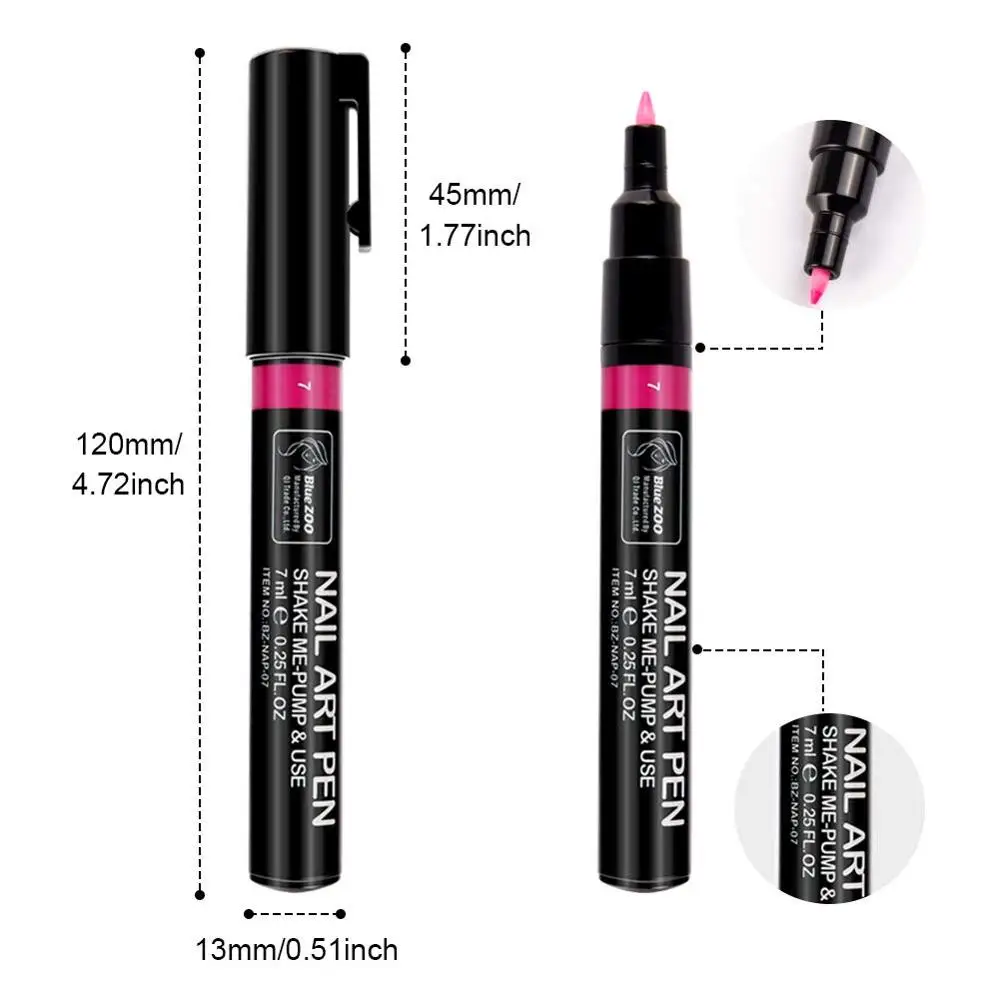 16 цветов 3D Ручка для дизайна ногтей самостоятельного рисования покраски УФ Гель