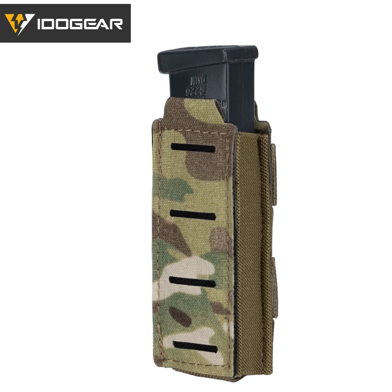 IDOGEAR тактическая LSR 9 мм Магнитная сумка Одиночная переноска MOLLE лазерная резка