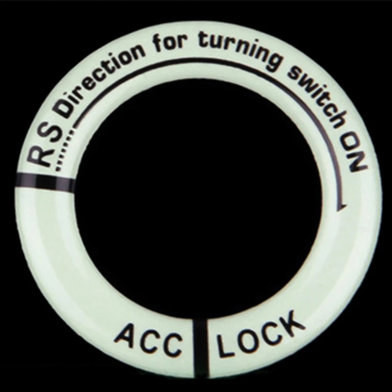 

Universal Car Motorcycle Luminous Key Ring Sticker Automotive Start Ignition Switch Decoration Ring Decal Interior Parts