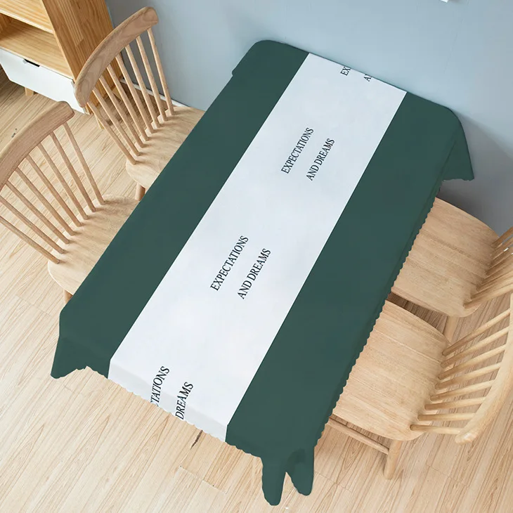 Ins скандинавский обеденный стол из хлопка и льна водонепроницаемый коврик для