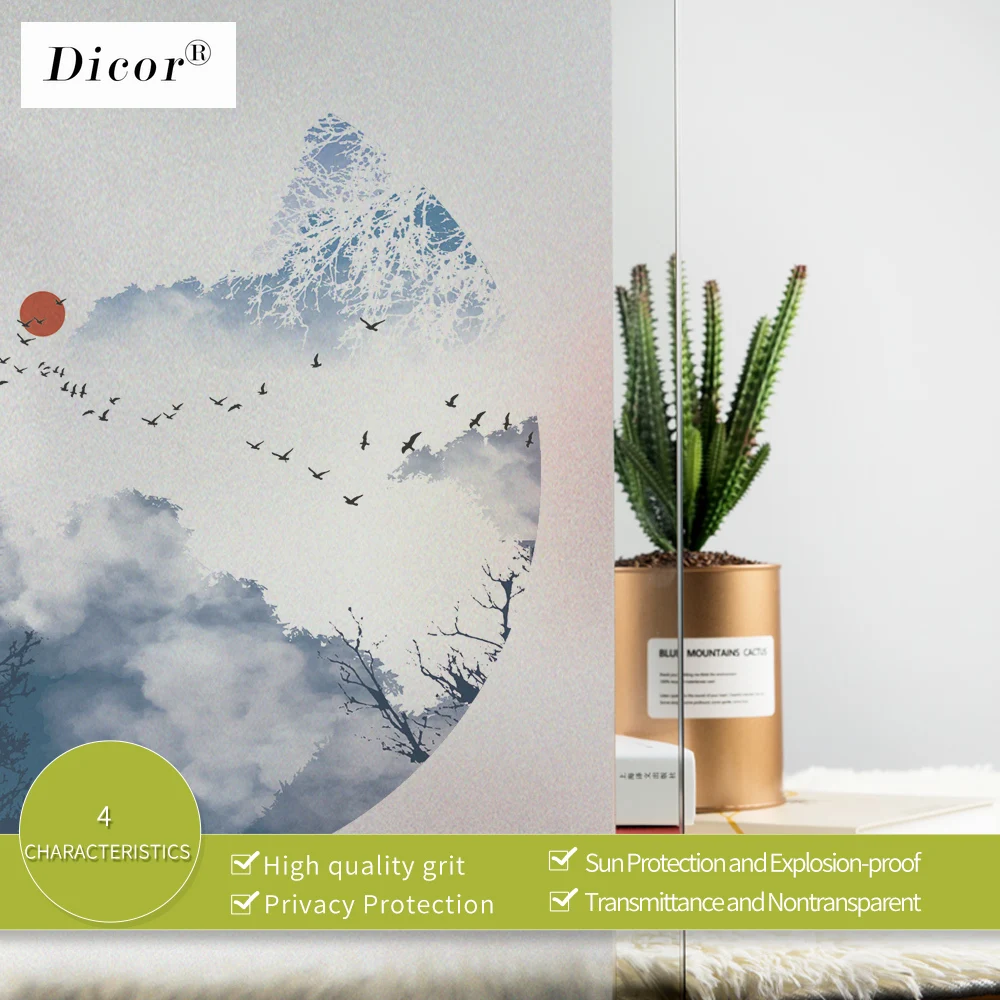 Матовое стекло DICOR оконная пленка для конфиденциальности полиэтиленовые пленки