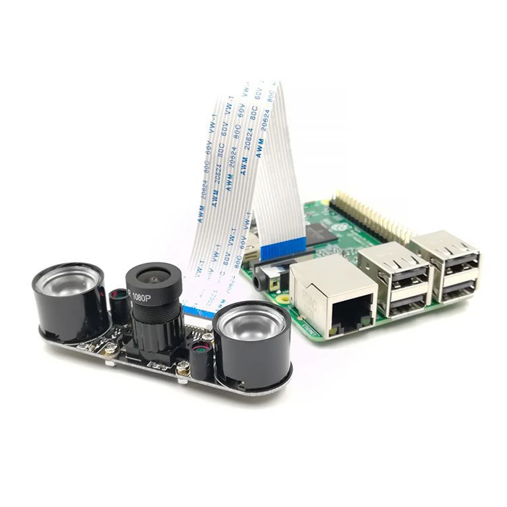 Камера ночного видения Raspberry Pi 3 регулируемая камера с фокусным расстоянием 5 Мп