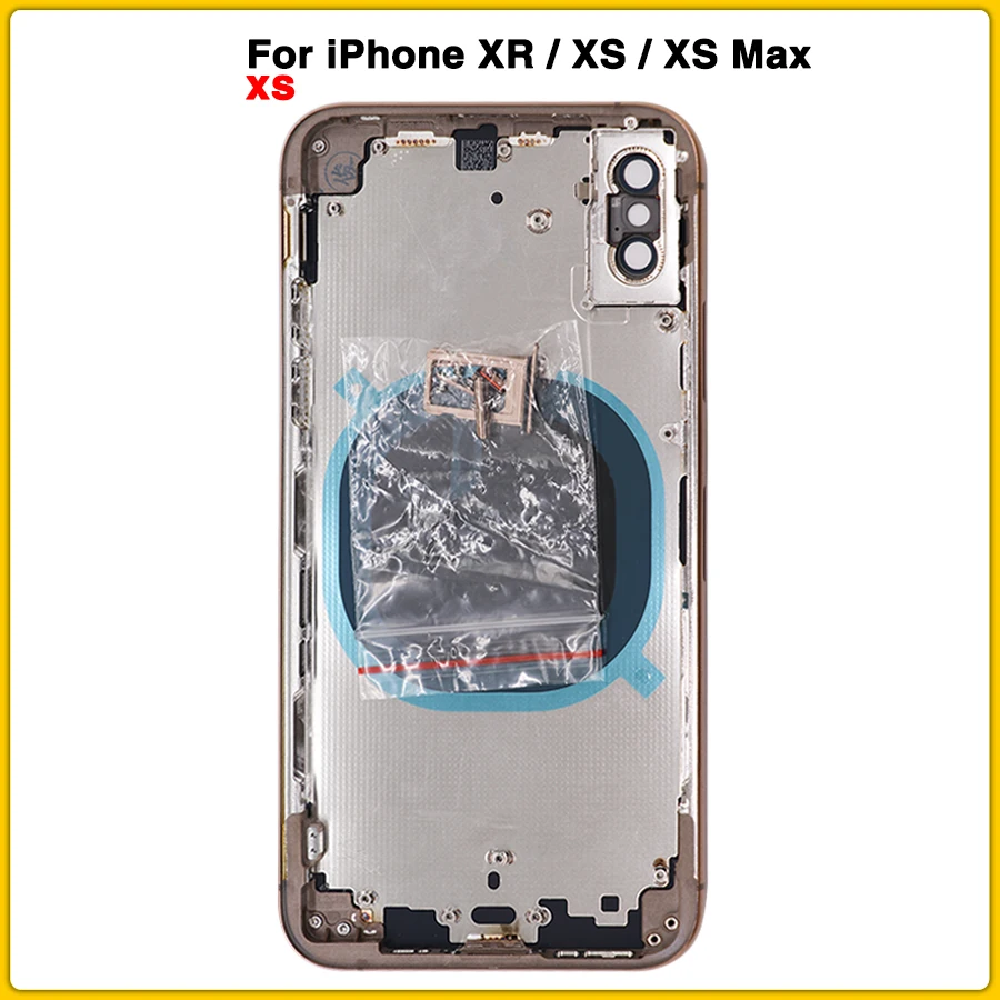 Чехол с полным корпусом для iPhone XS Max XR задняя крышка батарейного отсека + средняя