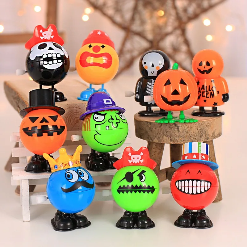 

Halloween Wind Up Clockwork Toy Ghost&Pumpkin&Witch&Skull Jumping Toy For Party For Kids Plastic Halloween Wind Up Toys