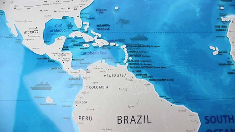 Роскошная черная декоративная карта мира Скретч Карта персонализированная для