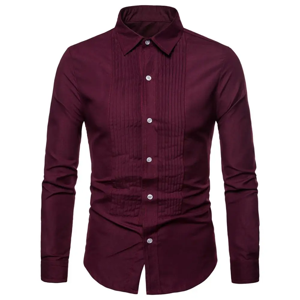 

Модные уличные мужские рубашки уличное платье тонкие Умные повседневные рубашки складные однотонные мужские рубашки в британском стиле ...