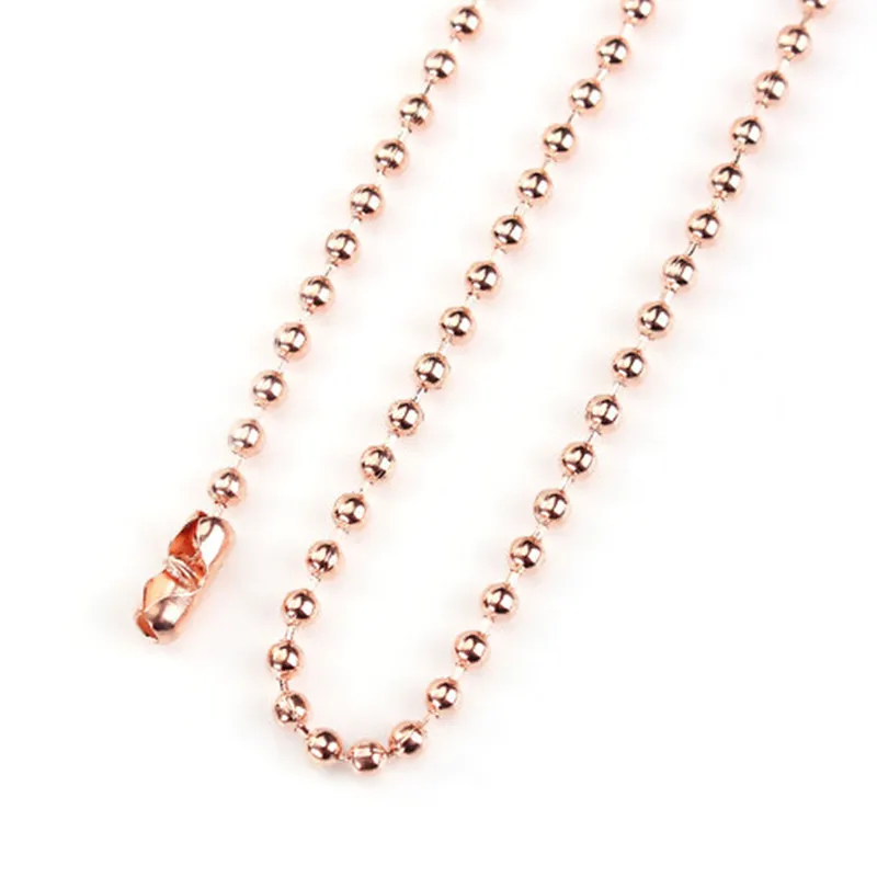 Ожерелье DoreenBeads медная шаровая цепь из розового золота длина 60 см (23 дюйма 5/8