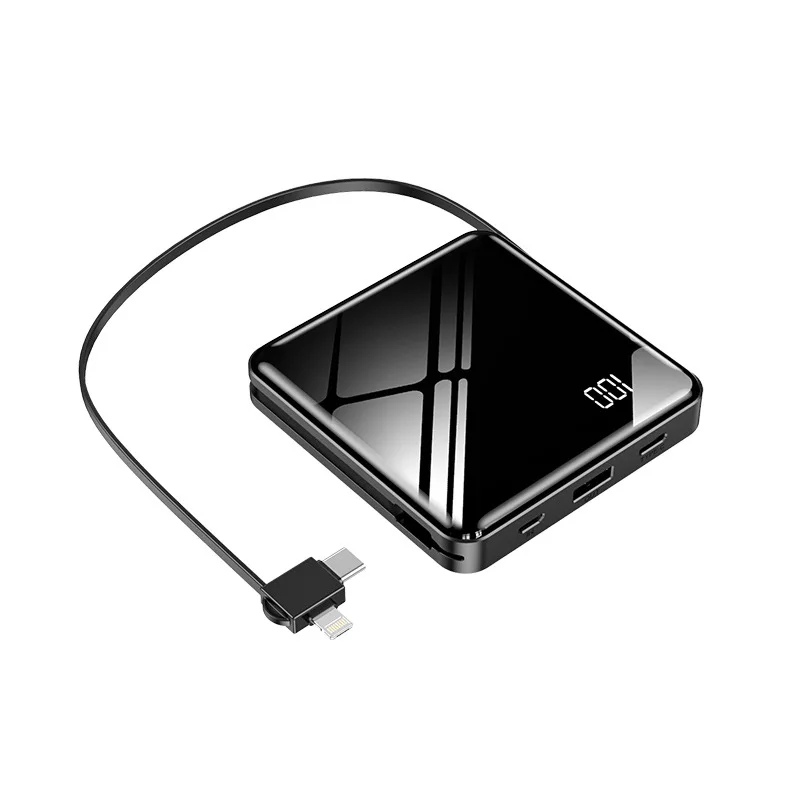 

5V 10000mAh Power bank Charge pal Large Capacity Own line overlength Mirror Screen Mini Creative Gift customized LOGO
